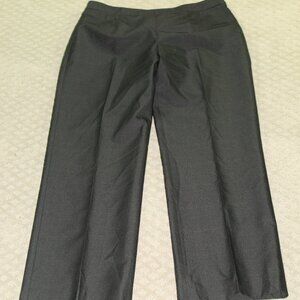 Evan Picone Women's Sz 10 Charcoal Grey Windowpane Wool Fully Lined Dress Pants